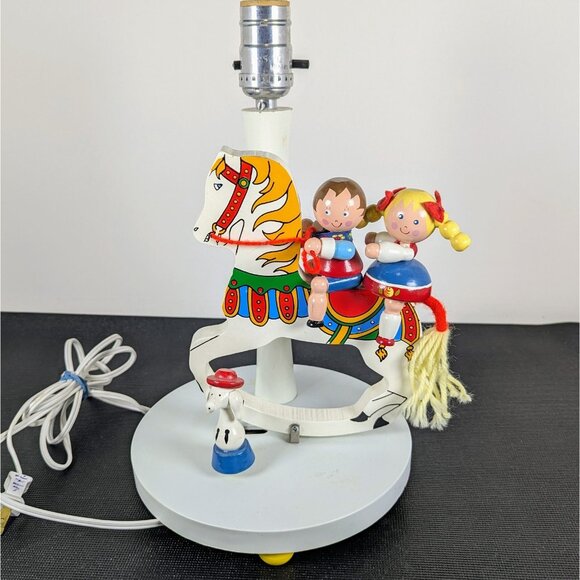 Vintage Underwriters Laboratories Child Light Lamp Nursery Kids Carousel Horse - Picture 1 of 6